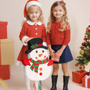 Wernnsai Christmas Piata Large Pull String with Blindfold Bat Cute Snowman Piata for Christmas Party Games White Party Decorations 16.5' x 12.4' by TinyTreasures Baby Boutique