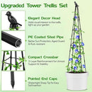 2 Pack Garden Trellis for Climbing Plants Outdoor, 79"/6.6ft Tall Rustproof Tomato Trellis, PE Coated Metal Plant Trellis Indoor, Tower Trellis for Potted Plants Flowers Vines Vegetables by GreenHaven Gardens