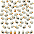 DoubleWood Mini Cow Figurines Set, 90 Pieces, Resin Mini Animals Decorations for Fairy Gardens and Miniature Landscapes (90, White) by GreenHaven Gardens