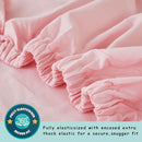 Brandream Farmhouse Crib Bedding Sets for Girls and Boys | 3 Piece Nursery Set Pink Ruffles | Baby Comforter, Fitted Crib Sheet, Crib Skirt Included,100% Cotton Percale by TinyTreasures Baby Boutique