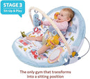 Yookidoo Baby Gym Urban Lay to Sit-Up Playmat. 3-in-1 Newborns Activity Center with Tummy Time Toys, Pillow & Infant Miror. 0-12 Month by TinyTreasures Baby Boutique