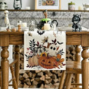 Artoid Mode Pumpkin Ghost Leaves Spider Web 210 GSM Halloween Table Runner, Spooky Kitchen Dining Table Decoration for Home Party Decor 13x120 Inch by CozyNest Decor