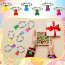 Huquary 24 Sets Bear Beaded Bracelet Crafts Kit DIY Bead Craft Gifts Making DIY Bracelet Supplies for Jewelry Making Wedding Birthday Party Favors by TinyTreasures Baby Boutique