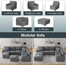 L Lengend Vansen Modular Sectional Sofa U Shaped Couch with Ottoman Modern Reversible Corner Sectional Couch for Living Room (Dark Grey, U Shaped Sofa-3) by CozyNest Decor