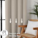 Simplebrand Ava Stone Blackout Curtains for Bedroom 84 Inch Length 2 Panels Set, Solid Thermal Insulated Privacy Living Room Window Treatment Curtains Blackout Drapes, W50 x L84 Inch, Stone by TinyTreasures Baby Boutique