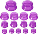 15Pcs Cupping Therapy Set-Professional Silicone Cupping, Suitable for Facial Body Massage/Deep Myofascial Release/Pain Relief/Muscle Relaxation & More (Purple,15pcs)
