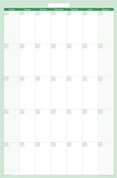 56" tall X 36" wide Vertical Earth Green 30-Day Dry Erasable Wall Calendar Planner -1-Month Large Calendar - Monthly Planner for Home, School, Classroom Organization. Complete with Free Marker and Eraser with Marker Holder by TinyTreasures Baby Boutique