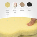 B FSOBEIIALEO Storage Ottoman Cube, Flowers Shaped Ottomans with Storage Foot Stool Footrest for Lving Room, Boucle Ottoman Seat for Dorm Room,Faux Teddy Fur, Yellow 12.6"x12.6"x12.6" by CozyNest Decor