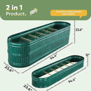 KING BIRD Raised Garden Bed Kit 2025 Upgraded Modular DIY Galvanized Planter Garden Box Outdoor for Gardening, Vegetables, Flowers, Elegant Roman Column Design, 94x24x24 in, Dark Green by GreenHaven Gardens