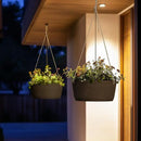La Jolie Maison Large Hanging Planters - 12 Inch Outdoor Flower Pots, Hanging Garden Planters Set of 2, Iron Color by CozyNest Decor
