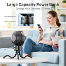 20000mAh Portable Stroller Fan, 120° Auto Oscillation, 3-IN-1 with Power Bank LED Light Detachable Flexible Tripod Rechargeable Battery Powered Clip On Fans Desk for Baby Crib Car Seat Travel by TinyTreasures Baby Boutique
