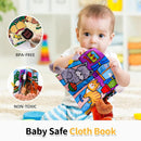 Jollybaby Baby Cloth Books, Touch & Feel Crinkle Soft Books, for Infants Babies, Toddler Early Educational Interactive Stroller Toys, Baby Girl & Boy Gift(Plush Tails) by TinyTreasures Baby Boutique