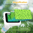 Microscope for Kids, 3'' Digital Handheld Kids Microscope with Adjustable Light, 1000X 1080P Pocket Portable Mini Micro Scope, Stem Toys for Ages 5-7 8-12 Teen Boys and Girls Educational Gifts, White by TinyTreasures Baby Boutique