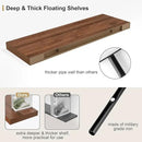 Heimlove 12" Deep Floating Shelves for Wall Shelf Over Toilet Wall Mounted Farmhouse Long 55 inches Set of 1, Farmhouse Shelves with Invisible Brackets for Living Room, Kitchen, Bedroom,Walnut by CozyNest Decor