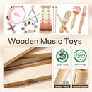 Vanplay Musical Toy for Toddlers 1-3, One 1st Birthday Gifts for Girl 1-2, Wooden Montessori Toy for 2 3 Year Old, Musical Instruments with Xylophone/Drum for Baby Preschool Educational 18+ Months by TinyTreasures Baby Boutique