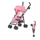 Dream On Me Rover Convenience Baby Stroller in Pink, Lightweight & Compact Umbrella Stroller, Easy one-Hand fold Travel Stroller, Lockable Rear Wheels, Removable & Adjustable Canopy by TinyTreasures Baby Boutique