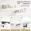 12" Deep White Floating Shelves,Over Toilet Long Wall Mounted Modern Farmhouse 36 inches,Wall Shelves with Invisible Brackets for Bedroom, Bathroom, Living Room, Kitchen, Set of 1 by CozyNest Decor