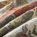 NEWLAKE Cotton Patchwork Bedspread, 3-Piece Bedding Quilt Set with Real Stitched Embroidery, Reversible Matelasse Bed Coverlet Set,Floral Paisley Grid with Lace,Queen Size by CozyNest Decor