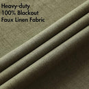 MIULEE Linen Texture Curtains for Bedroom Solid 100% Blackout Thermal Insulated Light Olive Green Curtains Grommet Room Darkening Drapes for Living Room Nursery 52x63 Inch (2 Panels) by TinyTreasures Baby Boutique