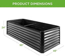 Best Choice Products 8x4x2ft Outdoor Metal Raised Garden Bed, Deep Root Planter Box for Vegetables, Flowers, Herbs, and Succulents w/ 478 Gallon Capacity - Gray by GreenHaven Gardens