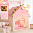 Wilwolfer Kid Tent with Mat, Star Lights - Kids Play Tents for Toddlers Kids Tents Indoor Playhouse - Princess Tent for Girls Toy House Gift (Pink with Mesh) by TinyTreasures Baby Boutique
