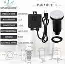 Garbage Disposal SinkTop Air Switch Kit,White with Long Button,Brass Made Cover,White by CozyNest Decor