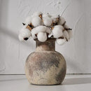 SIDUCAL Ceramic Rustic Farmhouse Vase | 6 Inch Pottery Decorative Flower for Home Decor | Boho Vase | Terracotta for Table, Living Room, Bathroom Decoration, Shelf Decor, Mantel by GreenHaven Gardens