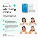 Zimba Teeth Whitening Strips for Teeth Sensitive, White Strips for Teeth Whitening, Teeth Whitener Stain Remover 28 White Strips Included Per Pack, 2 Pack (14 Day Treatment), Spearmint and Watermelon by CozyNest Decor
