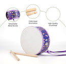 Kids Drum Set with Adjustable Strap: Toddler Musical Instrument for Ages 3-5, Wearable Drum Kit with Drumsticks, Educational Percussion Toy for Rhythm Music Development (Purple) by TinyTreasures Baby Boutique