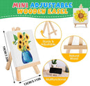 ESRICH 24 Set Mini Acrylic Paint Kit,5in Mini Stretched Canvas with 7.5in Easel,Acrylic Paint Strips,Paint Palettes,Painting Brushes, Small Canvas and Easel Set for Kids Artists Beginner,Gift by TinyTreasures Baby Boutique