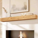 72x8x5 Fireplace Mantel - Handcrafted Rustic Solid Wood Wall Mounted Floating Shelf with Invisible Heavy Duty Wood Bracket (Natural) by CozyNest Decor