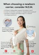 Konny Baby Carrier Flex AirMesh with Head Support- Adjustable, Easy to Wear Baby Wrap Sling, Perfect for Newborn Babies Essentials up to 44 lbs (XS-XL) -Pale Blue by TinyTreasures Baby Boutique