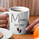 Personalized Promoted To Mommy EST. 2026 Accent Coffee Mug, Pregnancy Announcement White Ceramic Cup Gift For New Mom, Custom Name & Picture Ultrasound Baby Coffee Cup 11 15 Oz, Future Mommy Teacup by TinyTreasures Baby Boutique