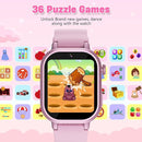 Kids Waterproof Smart Watch Girls Gift Age 3-12 with 39 Game HD Touch Screen Music Player Video Camera Pedometer Alarm Clock Birthday Gift for 6 7 8 9 Year Olds Pink by TinyTreasures Baby Boutique