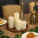 LUSHABOR Flameless Candles, 4 Pack Battery Operated Candles with Remote, Real Wax LED Fake Candles with Timer Flickering for Christmas Wedding Home Party D3 H 5" 6" 7" 9" Ivory by CozyNest Decor
