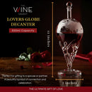 Love Crystal Decanter, For Wine & Whiskey The Wine Savant - 12" Tall