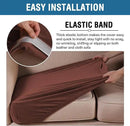 H.VERSAILTEX Velvet Stretch Couch Cushion Cover Plush Cushion Slipcover for Chair Loveseat Sofa Cushion Furniture Protector Seat Cushion Sofa Cover (3 Piece XL Sofa Cushion Covers, Burnt Brick) by CozyNest Decor