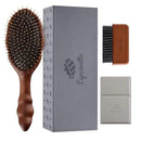 Premium Solid Wood Hair Brush, Nylon & Boar Bristle With Cushion Base, Exquisite Design, Detangling Hairbrush for all hair types by CozyNest Decor