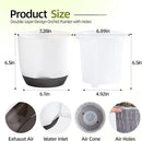 QCQHDU 2 Pack Orchid Pots with Holes for Repotting, Double-Layer and Self Watering Orchid Pot with Good Air Circulation by GreenHaven Gardens