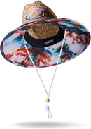 Straw Hat for Men & Women | Lifeguard Hat, Beach Hat & Sun Hat | UPF 50+ Wide Brim for Sun Protection | One Size | Hemlock by GreenHaven Gardens