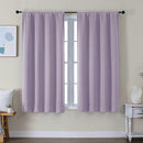 Simplebrand Ava Lilac Short Blackout Curtains for Bedroom 54 Inches Long 2 Panels Set, Solid Thermal Insulated, Energy Saving Window Treatment Curtains Blackout Drapes, W40 x L54 Inch, Lilac by TinyTreasures Baby Boutique