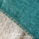 MIULEE Pack of 2 Couch Throw Pillow Covers 20x20 Inch Teal Farmhouse Decorative Pillow Covers with Stitched Edge Soft Chenille Solid Dyed Spring Pillow Covers for Sofa Bed Living Room by CozyNest Decor