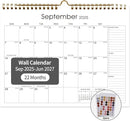 Calendar 2025-2027 22 Monthly Wall Calendar Runs from September 2025 until June 2027 Spiral Binding Hanging 11.5" x 14.7" Thick Paper with Julian Dates and Block for School Office（Simplicity） by TinyTreasures Baby Boutique