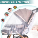 Durable Baby Stroller Mosquito Net (2 Pack) - Universal Elastic Edge Mesh Cover for Bassinets, Cradles, Playards, Car Seats & Mini Cribs | Breathable Travel Essential Newborn Protection (Black+White) by TinyTreasures Baby Boutique