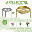 iDavosic.ly 6 Tier Large Plant Stand Indoor, 10 Inch Wide Tall Corner Metal Plant Stands Outdoor for Multiple Plants, Folding Tiered Flower Display Holder Rack Shelf, Gold by GreenHaven Gardens