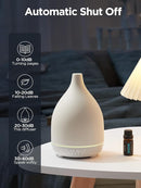 InnoGear Oil Diffuser, 300ML Ceramic Diffuser for Essential Oils Handcrafted Aromatherapy Diffuser Ultrasonic Cool Mist Humidifier with 4 Timers Waterless Auto Off for Room Office, White Base by TinyTreasures Baby Boutique