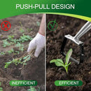 Walensee Mini Action Hoe for Weeding Stirrup Hoe Tools for Garden Hula-Ho with 14- Inch Scuffle Loop Hoe Gardening Weeder Cultivator, Sharp Durable Metal Handle Weeding Rake with Cushioned Grip, Grey by GreenHaven Gardens