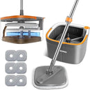 Mop and Bucket, Spin Mop with Separate Dirty Water System, Deep-Cleaning Mops for Floors, Versatile Mops for Walls by CozyNest Decor