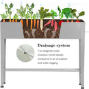 Raised Garden Bed, Garden Raised Planter Box with Legs, Galvanized Garden Planter for Herbs and Vegetables (40" Grey)