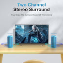 Ortizan Wireless Portable Bluetooth Speaker, IPX7 Waterproof, Dustproof and Rustproof, Powerful 24W Sound, Enhanced Bass, 30-Hour Battery, 360° Party Light, and Stereo Pairing (BT 5.3), Gifts - Blue by TinyTreasures Baby Boutique